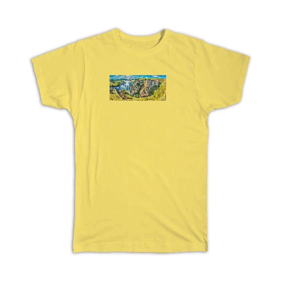 Gift T-Shirt : Watercolor Scenary Canyon River M