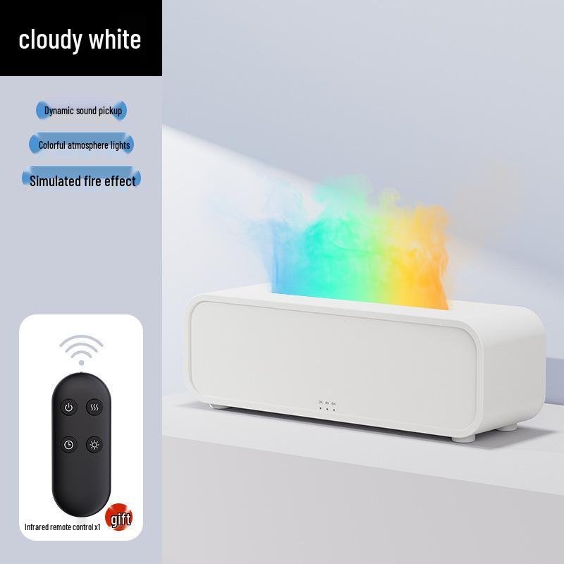 

Rhythm Flame Aroma Diffuser: Sound-Controlled Desktop Humidifier for E-sports & Music Spaces