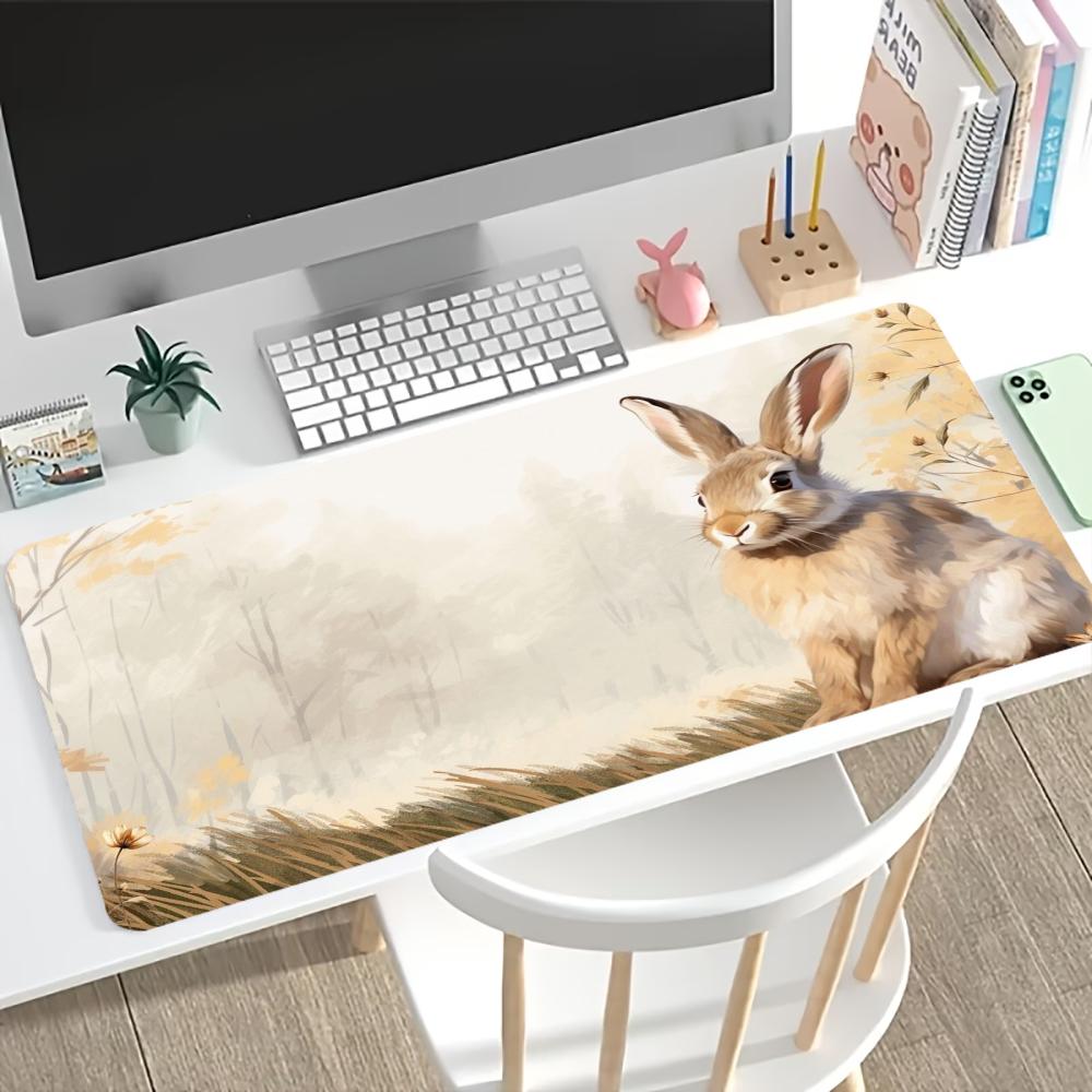 Grasland Hase Erweiterte Schreibtischmatte Rutschfest Gummi Genähte Kante Großes Mauspads für Laptop PC Büro Schreibtisch Gaming Boden