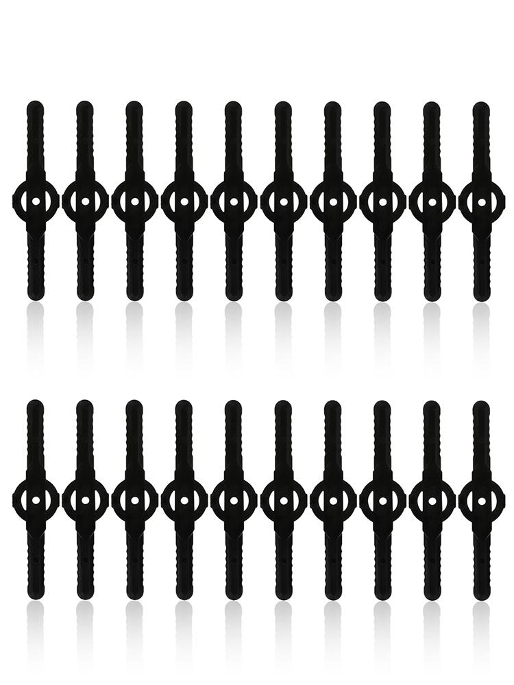 

20 шт. Пластиковые лезвия для триммера, лезвия для газонокосилки, беспроводной триммер, садовый инструмент, аксессуары для триммера для газонокосилки чёрный