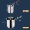 Stainless Steel Deep Fryer Pot Heat Resistant Handle Oil Fryer Pot  Home Kitchen Cooking