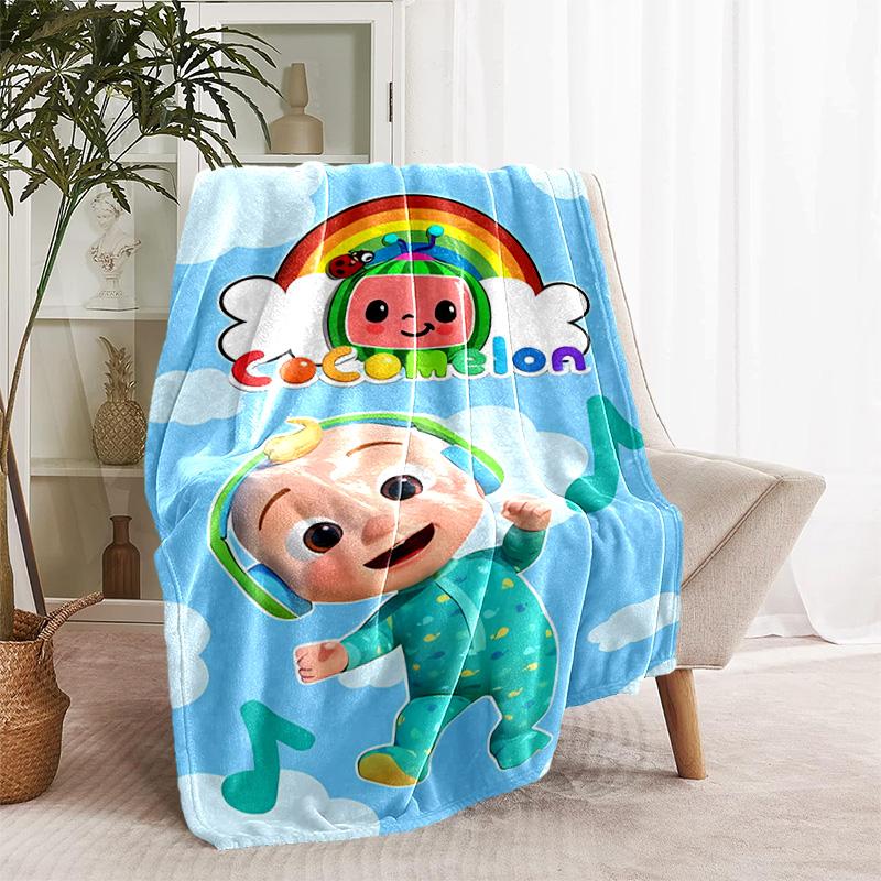 1pc Blanket - Jay Franco Cocomelon Print Design, Lightweight Blanket for Sofa, Bed- Soft &Warm, Gift for All Seasons