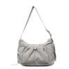 Borsa a tracolla in nylon stile coreano alla moda con chiusura a coulisse per uso quotidiano casual