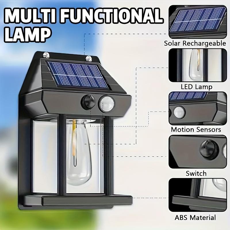 Solar Motion Sensor Outdoor Light, LED Street Light, Semi Embedded Installation, Suitable for Steps, Courtyards, Porches, Front Doors, Sidewalks