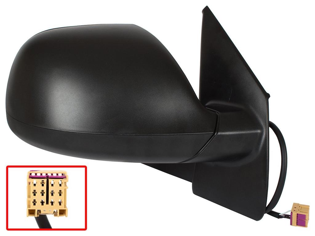 Specchio retrovisore esterno elettrico riscaldato VW T5 FL 09-15 NERO destro