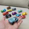 12 Peças Carros da Disney Pixar Força Traseira Relâmpago Mcqueen Jackson 6cm Tempestade Mate Modelo de Carro Brinquedos de Acompanhamento Presentes de Aniversário para Crianças