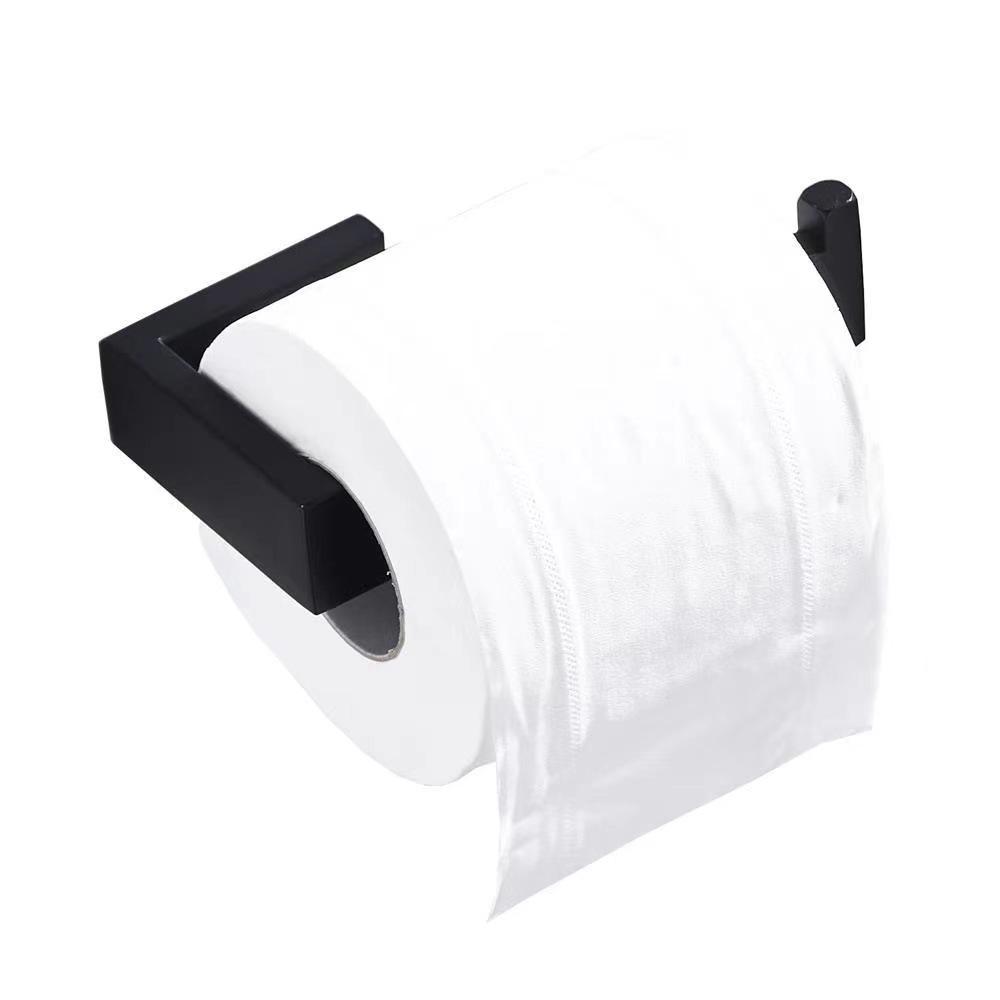 Stainless Steel Black Towel Rack Set - Bathroom Towel Bar & Shelf Accessories