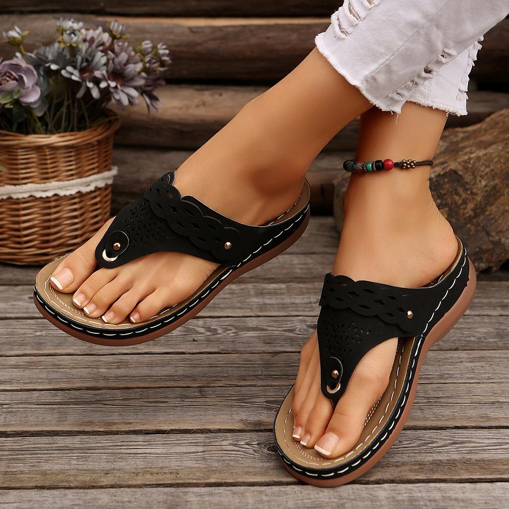 Women Slippers Roman Slope Heel Non Slip Sandals New Summer Fashion Retro Slippers Flip Flops Outdoor Beach Casual Slides Women