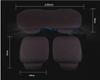 World Imp Motor PU Leather Car Seat Cover Set for Front and Rear Easy 2 Front Seats 1 Rear Breathable Bamboo Charcoal with Red 3-Piece Seats,