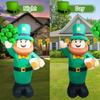 's Highlight Inflatable Leprechaun Decoration 1 Meter Tall Featuring LED Lights In Fan And Ground Stakes For Stability