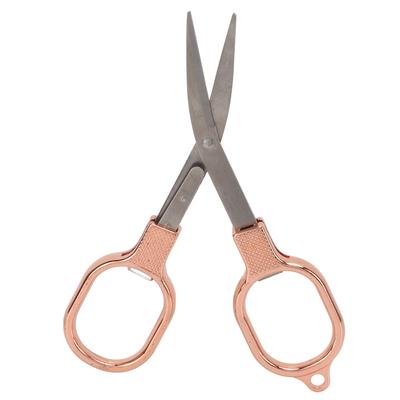Stickschere Scharfe Klinge Faltbares Design Tragbar Roségoldene Farbe Edelstahl Stoff