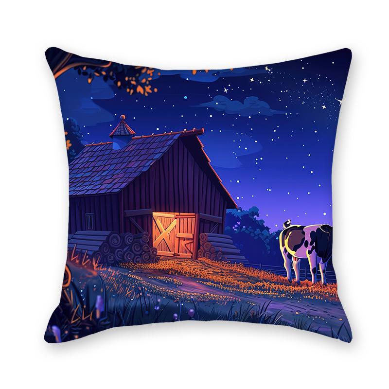 Neue Abstrakte Sternenhimmel Zuhause Sofa Lendenkissenbezug Bettseite Sofa Imitation Superweicher Lendenkissenbezug