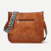 Damskie skórzane torby typu crossbody z PU, damskie małe, urocze torby na ramię, kobiece modne, w kolorze krowy, w kolorze lamparta, pasek dla dziewczynki