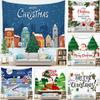 Christmas Theme Cartoon Christmas Tree Tapestry Living Room Bedroom Home Christmas Decoration