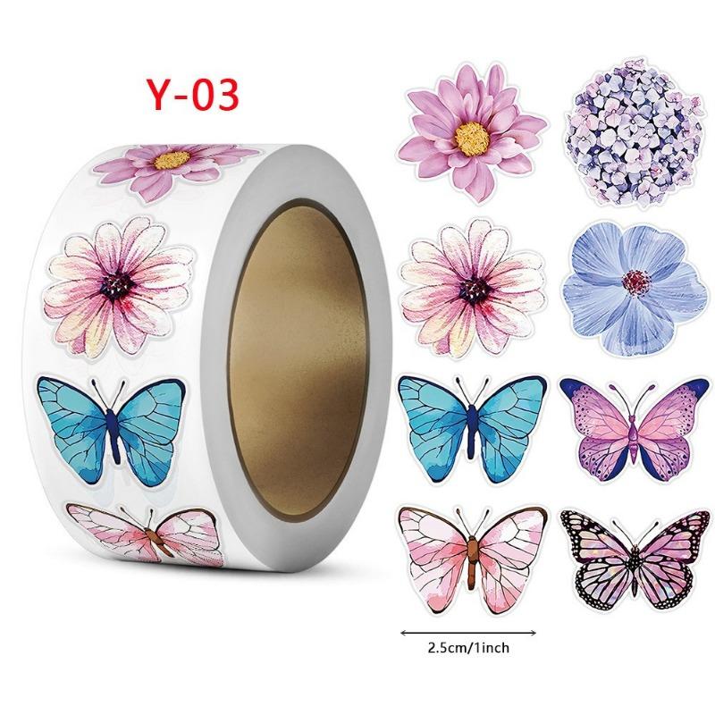 500pcs/roll Round Cat Funny Label Stickers for Packaging Phone Cases Suitcases Laptops Ins Hot Expression Stickers