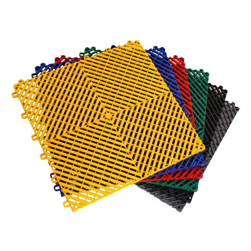 40x40cm Grille Floor Garage 4s Shop Car Wash E-sports Room Basement Interlock Splicing Drainage Pad Plastic Tile