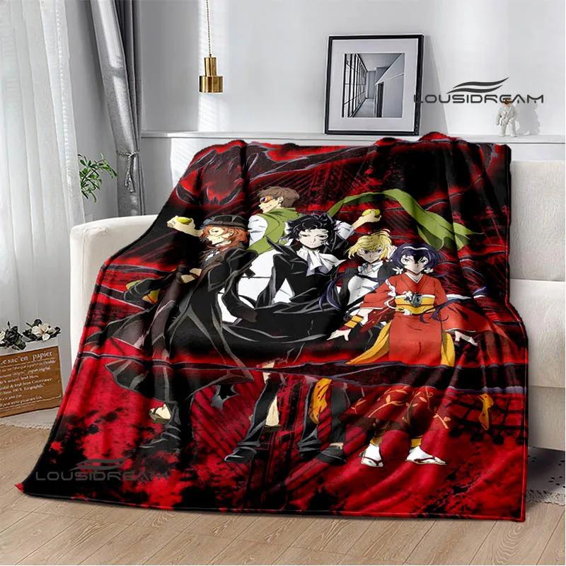 Cartoon bungou stray dogs printed blankets Picnic blanket Warm Flannel blankets Home bed linings blankets for beds Birthday Gift