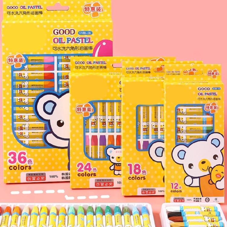 12/18/24/36 Color Easy to Grip Hexagonal Crayon Washable Crayons For Kids Aged 3 Doodling Art Drawing Coloring Book