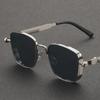 Steampunk Unisex Small Frame Square Metal Sunglasses 