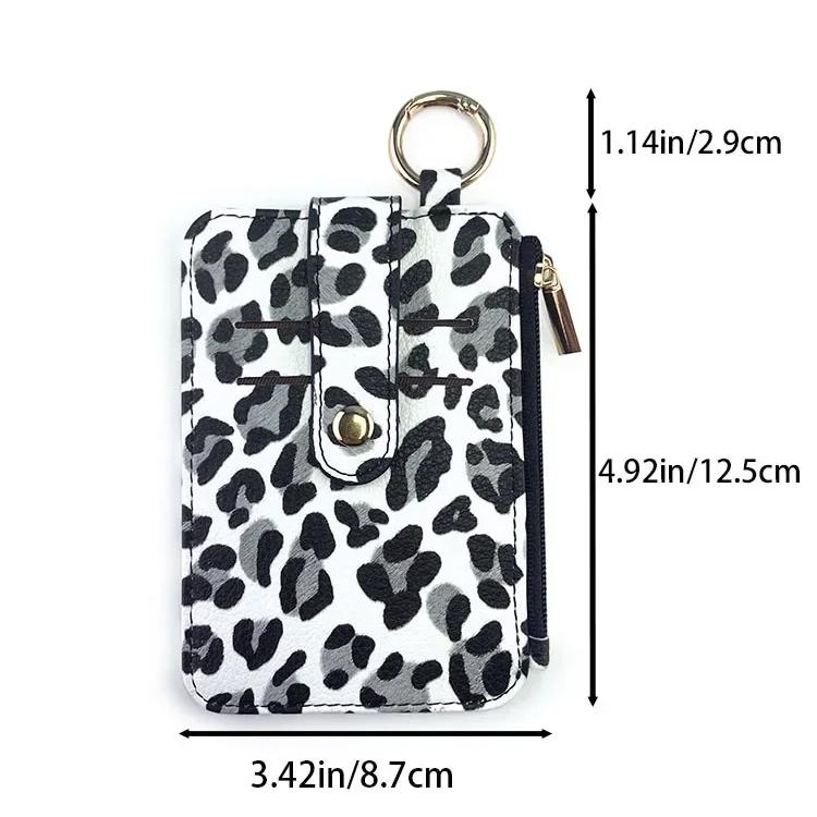 Leopard Print Card Slots Wallets Leather Card Holder Case Multicolor Business Bus Credit Card Bag Women Purses Men Purse