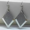 Women Simple Retro Dangle Earrings Frosted Rhombic Pendant Eardrop Jewelry Ear Decoration