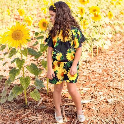 sunflower romper womens