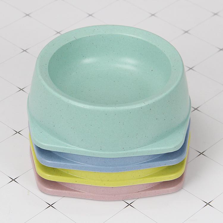 Bamboo Fiber Pet Bowl - Dog & Cat Feeder with Macaron Colors in Large, Medium, Small Sizes