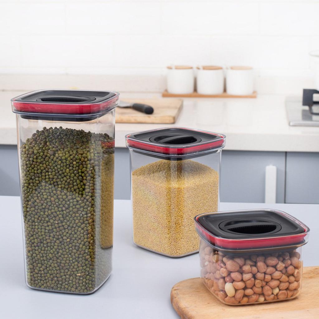 0 6L Storage Airtight Container Plastic Food Storage Box Refrigerator Safe Transparent Square Design with Secure Lid