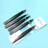 Hair Removal Tweezers Stainless Steel Eyebrow Tweezers Pink Slanted Black Tip Point Face Harmless Makeup Beauty Tool Black