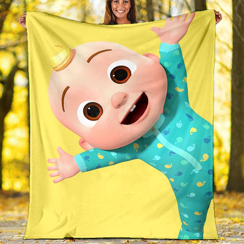Coperta Stampata a Tema CoComelon - Perfetta per Divano, Letto, Viaggi e Uso Esterno | Lavabile in Lavatrice, Accogliente e Durevole.