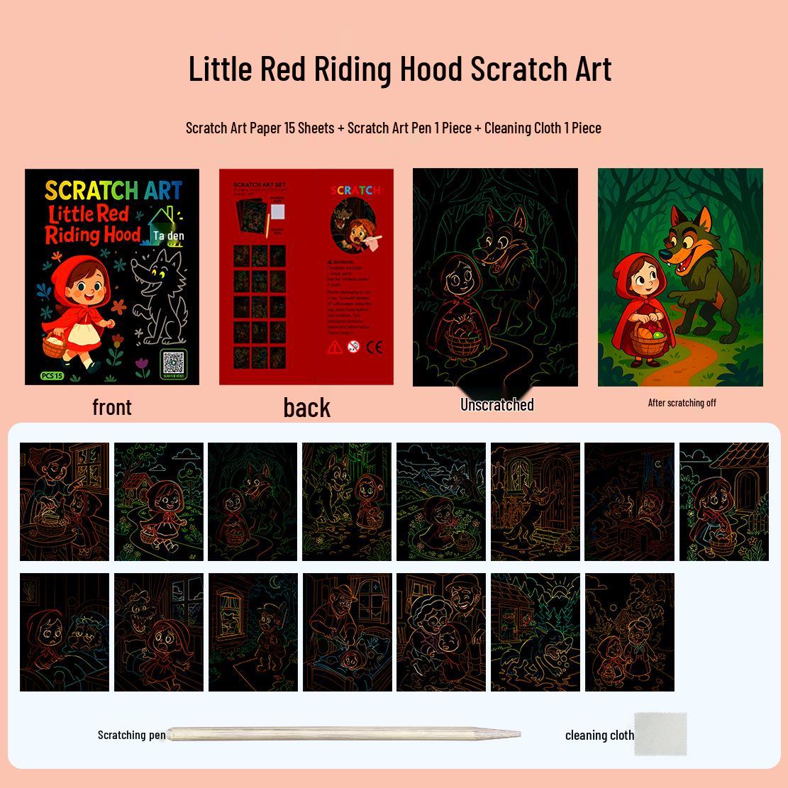 3D Animal & Underwater Adventure Scratch Art Book for Kids 20.3*16.3 cm