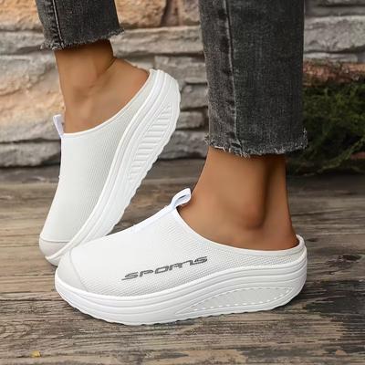 Women Shoes Summer Anti-slip Half Slippers for Couples Men'sThick Soled Height Increasing Walking Casual Shoes