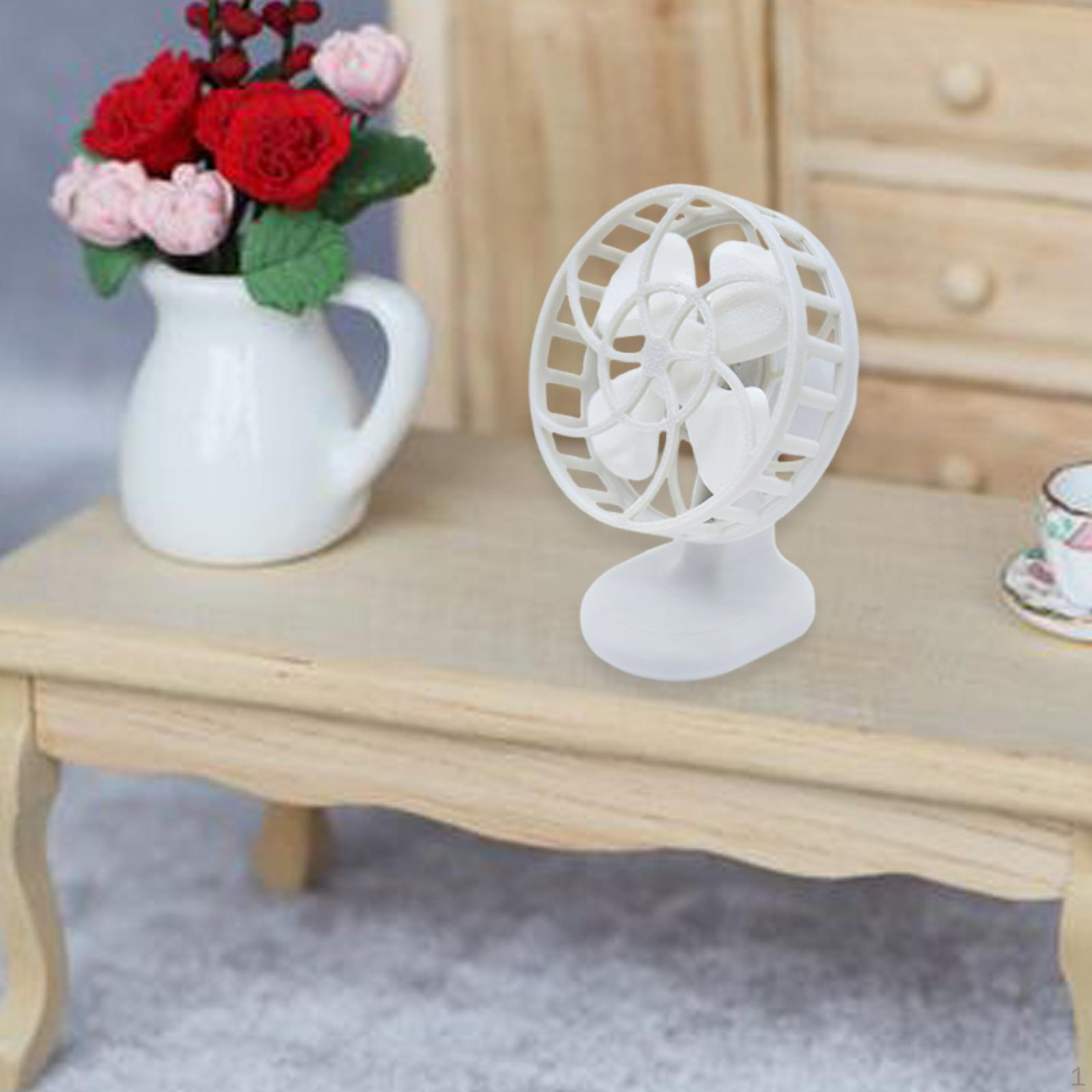 

Миниатюрный вентилятор для кукольного домика 1/12, Прочный, Мини-настольный для сувениров для вечеринки Мини серый