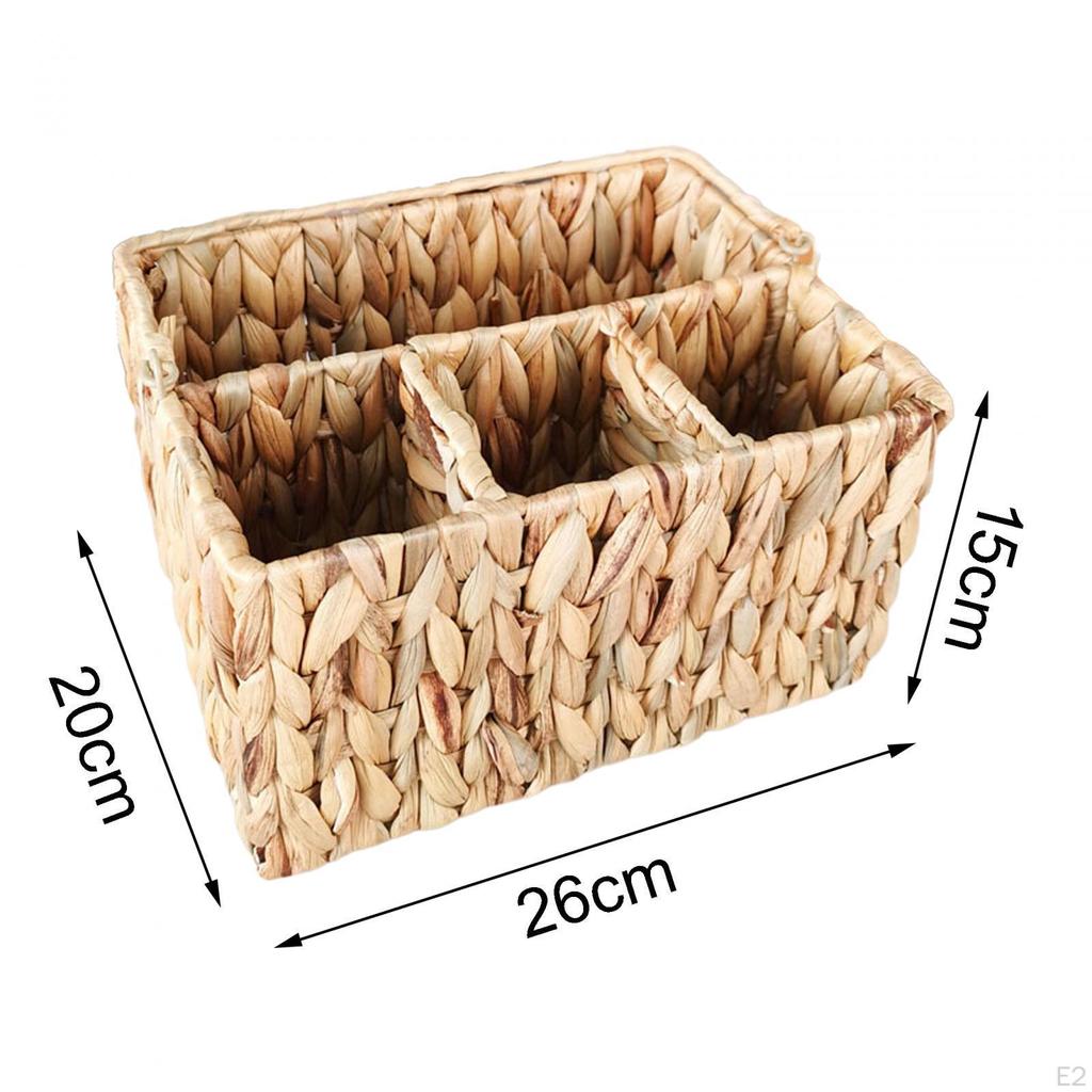 Gewebter 4-Fächer Toilettenartikel-Korb-Organizer Kosmetikhalter Multifunktional 10x7.9x5.9inch für