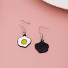 Cute and Quirky Fried Egg Earrings: Drip Oil Korean and Japanese Style for Women, Cartoon Influencer Drop Design