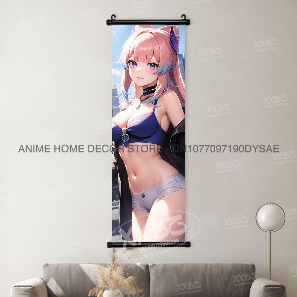 Genshin Impact Game Posters Xiangling Scrolls Picture Yaoyao Decorative Paintings Yun Jin Anime Home Decor Layla Wall Artwork
