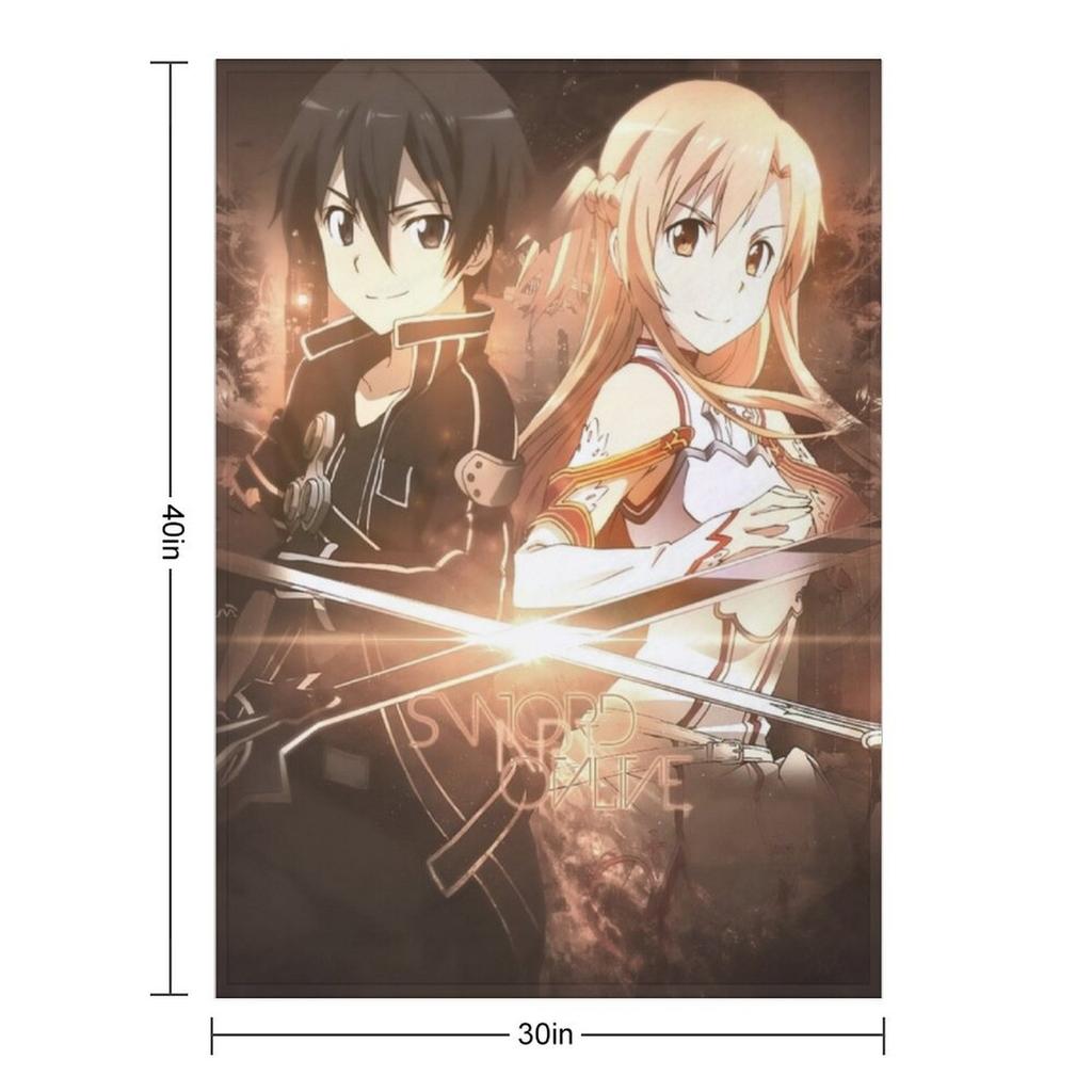 Sword Art Online 23 Throw Blanket anime warm for winter Plaid Warm Blankets