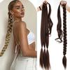 30 Inch Long Braids Ponytail With Rubber Synthetic DIY Blonde Braids Black Brown Pony Tail False Hair Ponytail For Women