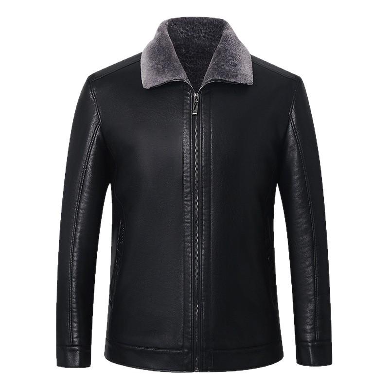 High-Quality Autumn & Winter Large Size Leather & Fur Jacket for Men