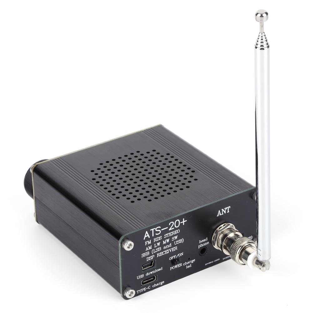 ATS-20+Si4732 All Band Radio Receiver 0.96 Inch OLED Screen Full Band Receiver Scanner FM AM MW&SW SSB LSB & USB with Antenna