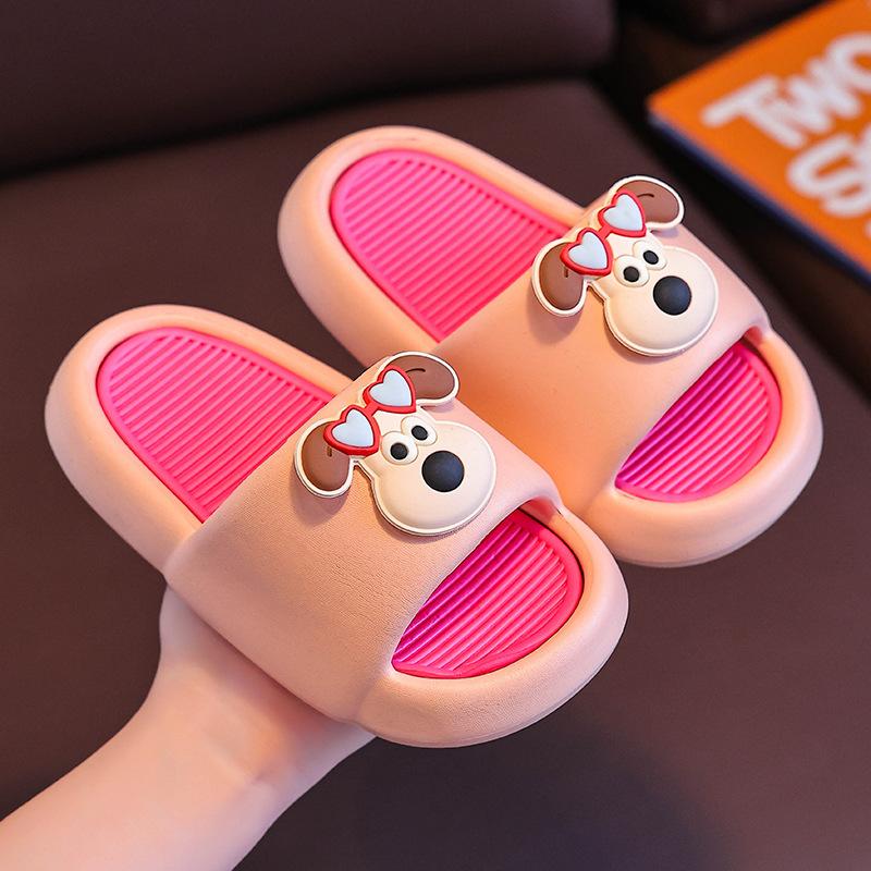 

New puppy children s slippers for boys, cute summer soft-soled non-slip sandals for girls, suitable for older children 24-25