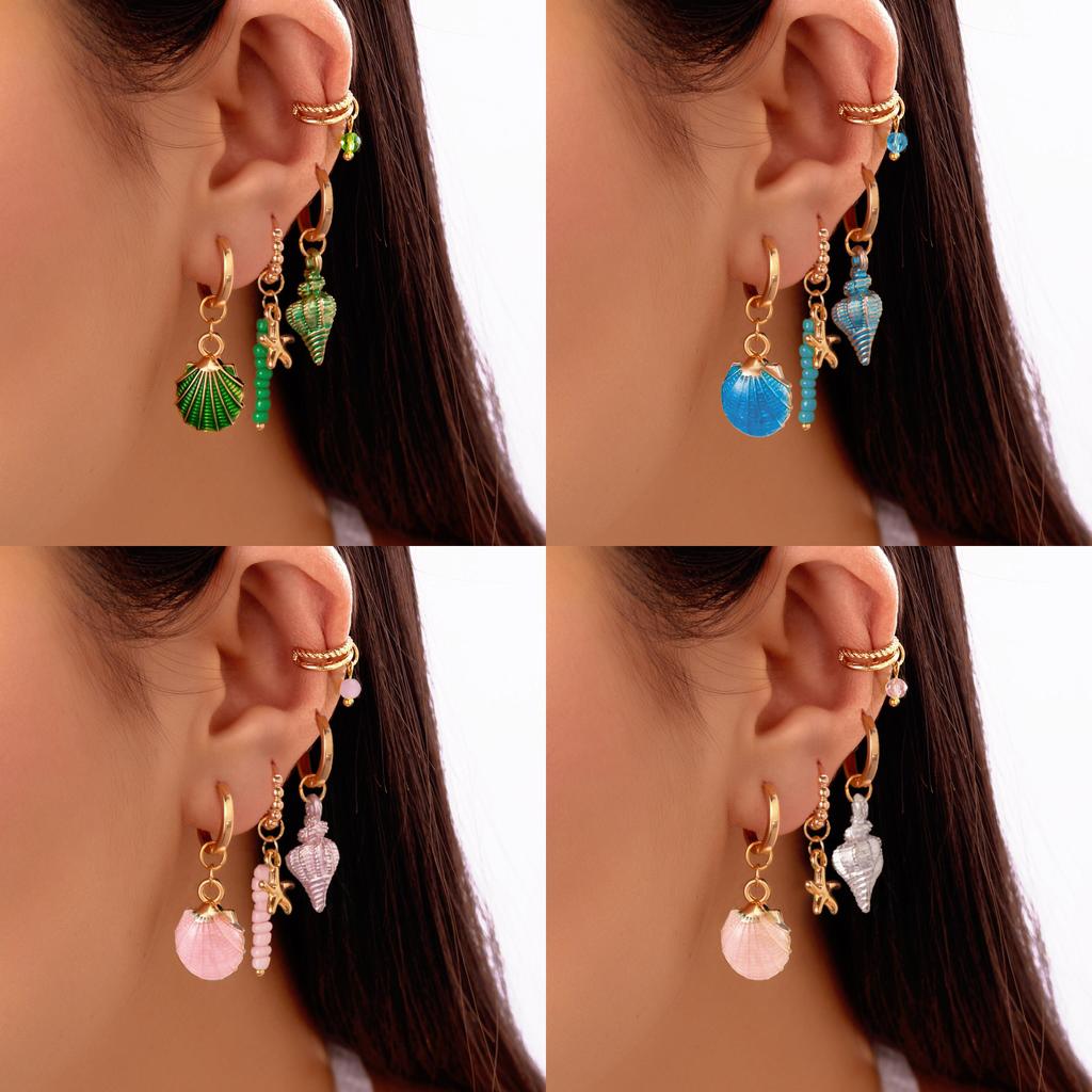 Marine Starfish Drop Earrings For Girls With Zinc Alloy Material Summer Gift