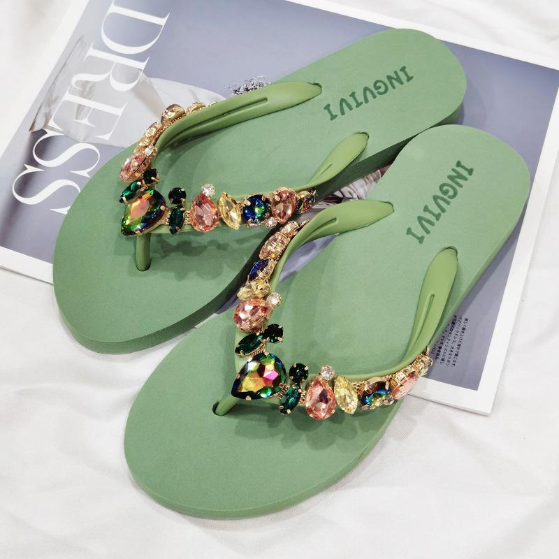 Modisch passende Outdoor-Flip-Flops für Damen, sexy Hausschuhe, Keksdekoration, lässige Hausschuhe, Damenmode, Sommer