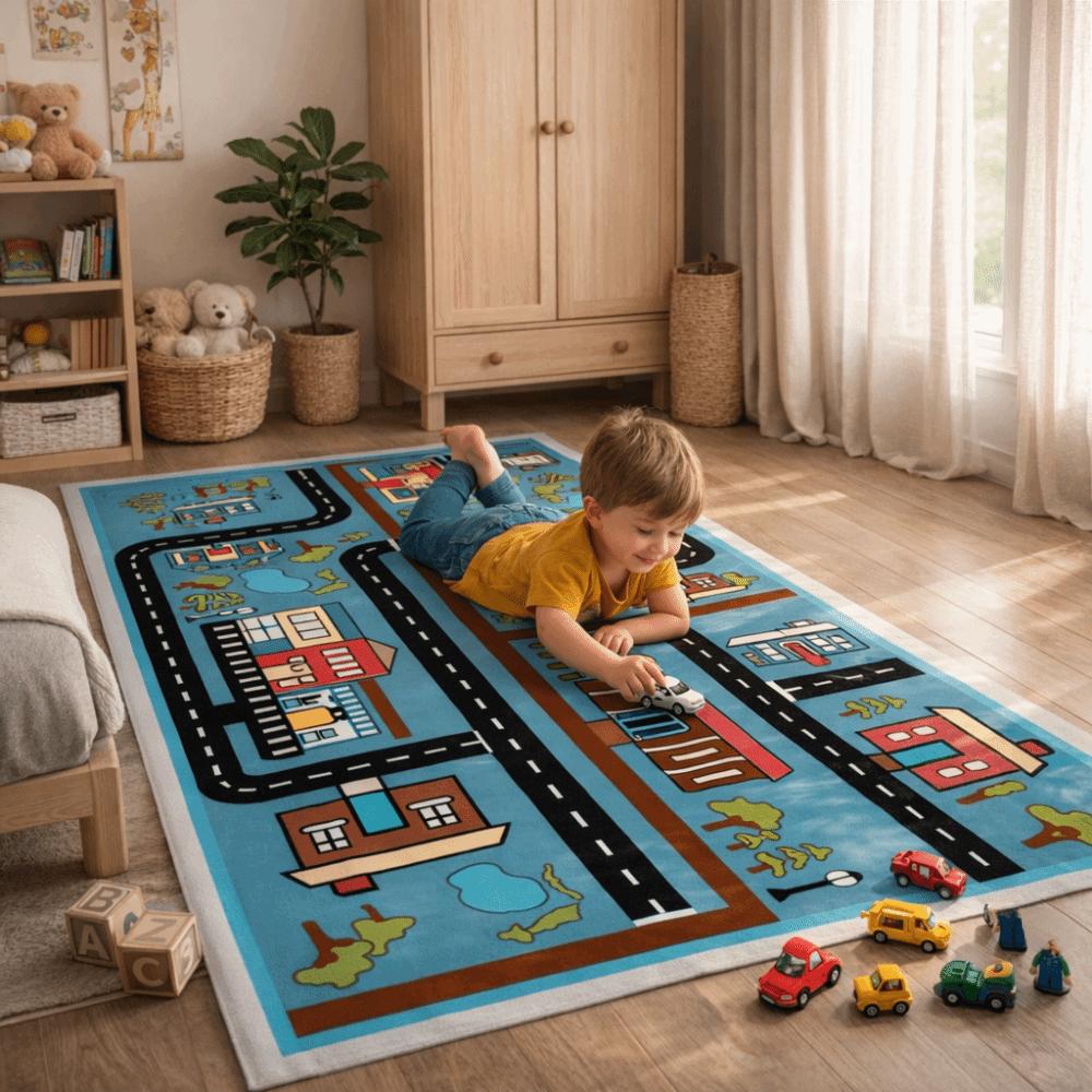 Animal Number Educational Carpet Cartoon Pattern Play Mat Kids Education Hopscotch Carpet  Bedroom