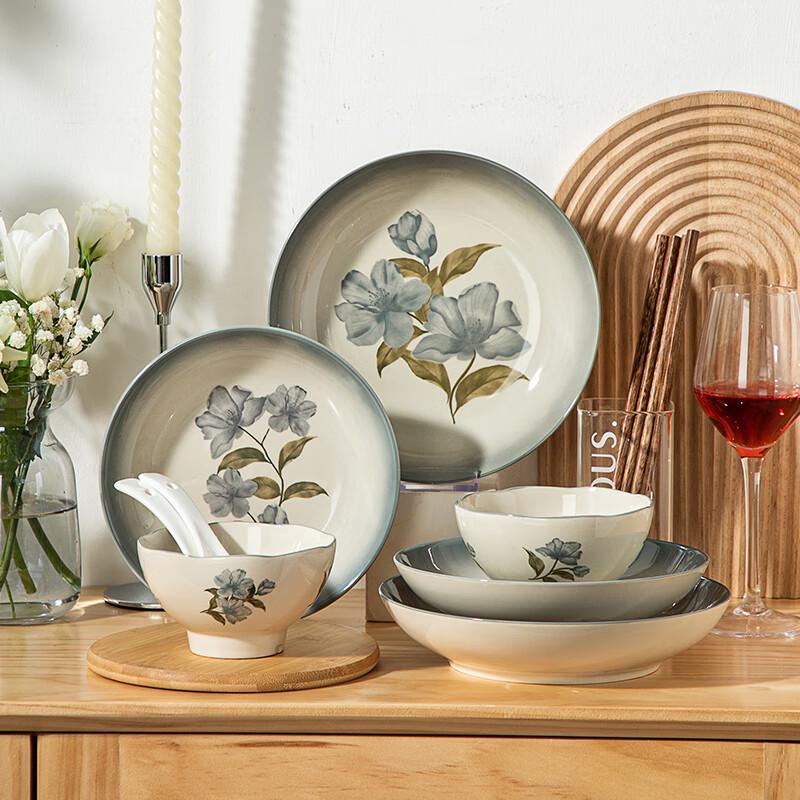 HAJ Blue Memory 10-Piece Two-Person Dinnerware Set