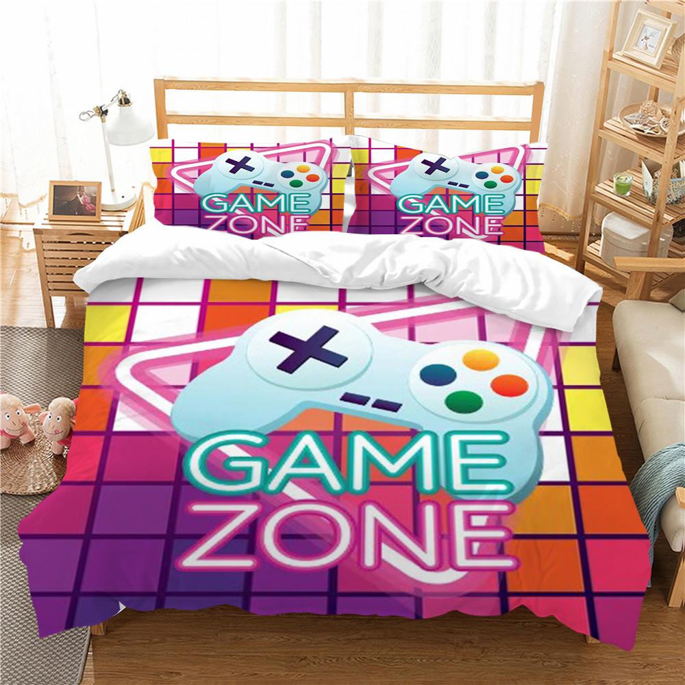 

Прохладный модный чехол для постельного белья с 3D игровой ручкой, комплект высокого качества, пододеяльник, комплект постельного белья размера «queen-king-size» EU Single 135x200cm