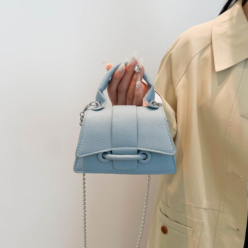 New Solid Color Simple Temperament Handbag for Women's Versatile One-shoulder Crossbody Bag Korean Version Retro Mini Bag