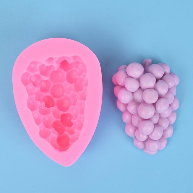 Grapes Shaped Silicone Mold Fondant Mold for DIY Fondant Decorations Cake Handmade Soap Chocolate, Fruit Silicone Molds