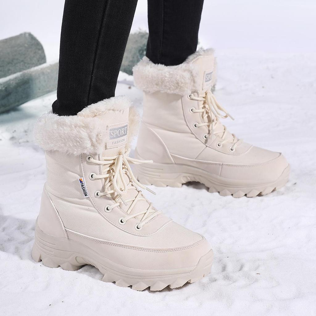 Women's Fashionable Winter High-Top Non-Slip Velvet-Lined Snow Boots