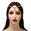 Chain Full Rhinestone Bridal Headband Chain Water Drop Pattern Wedding Crystal Forehead Headband